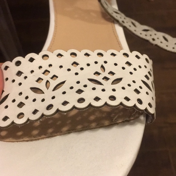 Jcrew white leather sandals size 8 - Picture 4 of 5